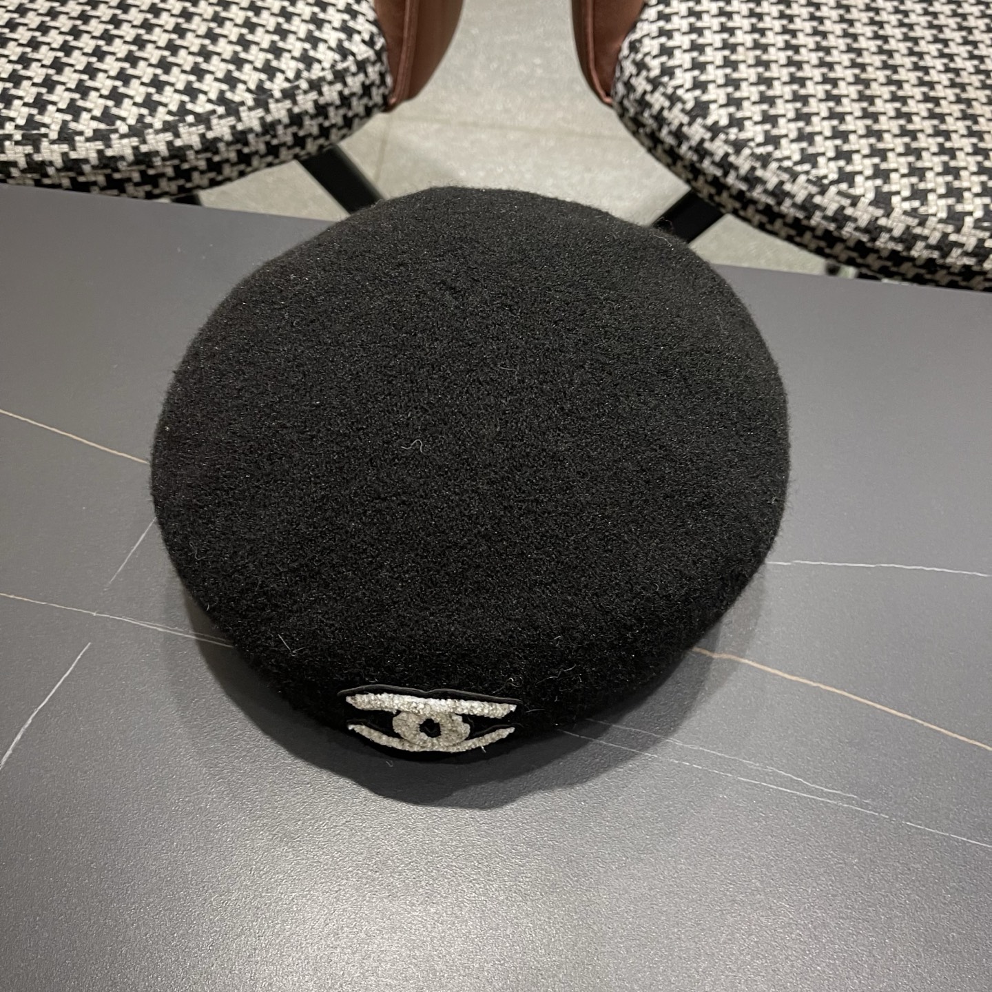Chanel香奈儿新款贝雷帽，兔毛羊毛面料，小香风高级定制，女神必备，头围57cm