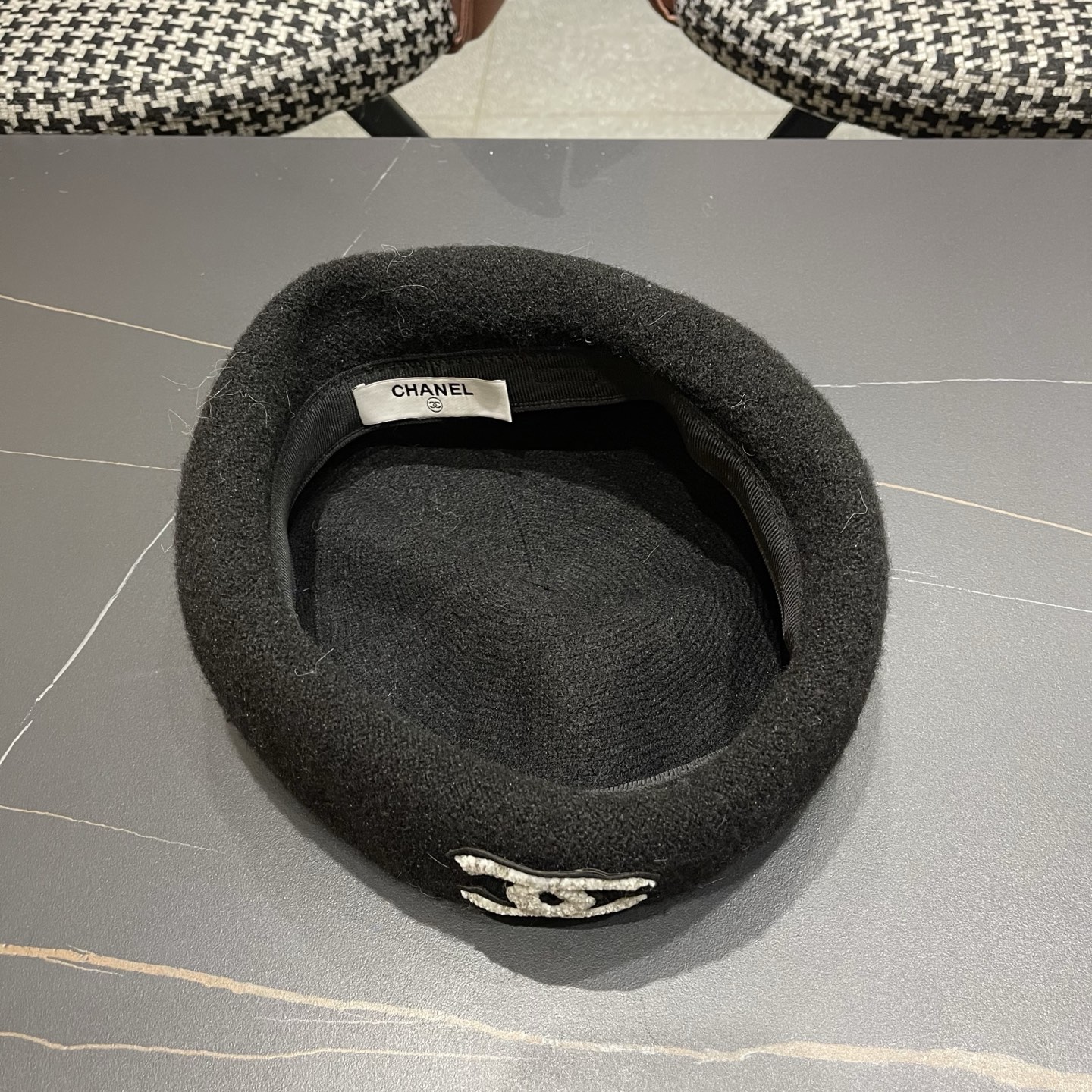 Chanel香奈儿新款贝雷帽，兔毛羊毛面料，小香风高级定制，女神必备，头围57cm