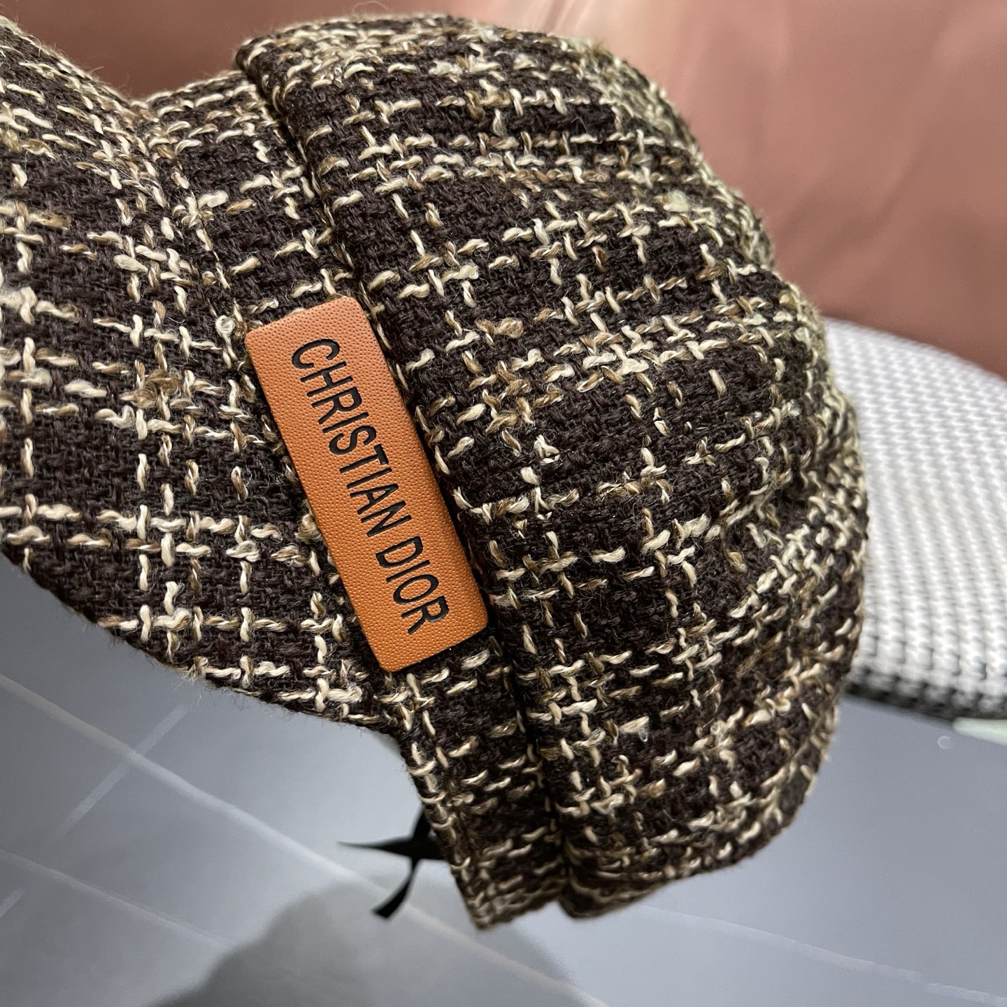 迪奥韩版八角帽子女士格子鸭舌帽秋天学生画家帽贝雷帽