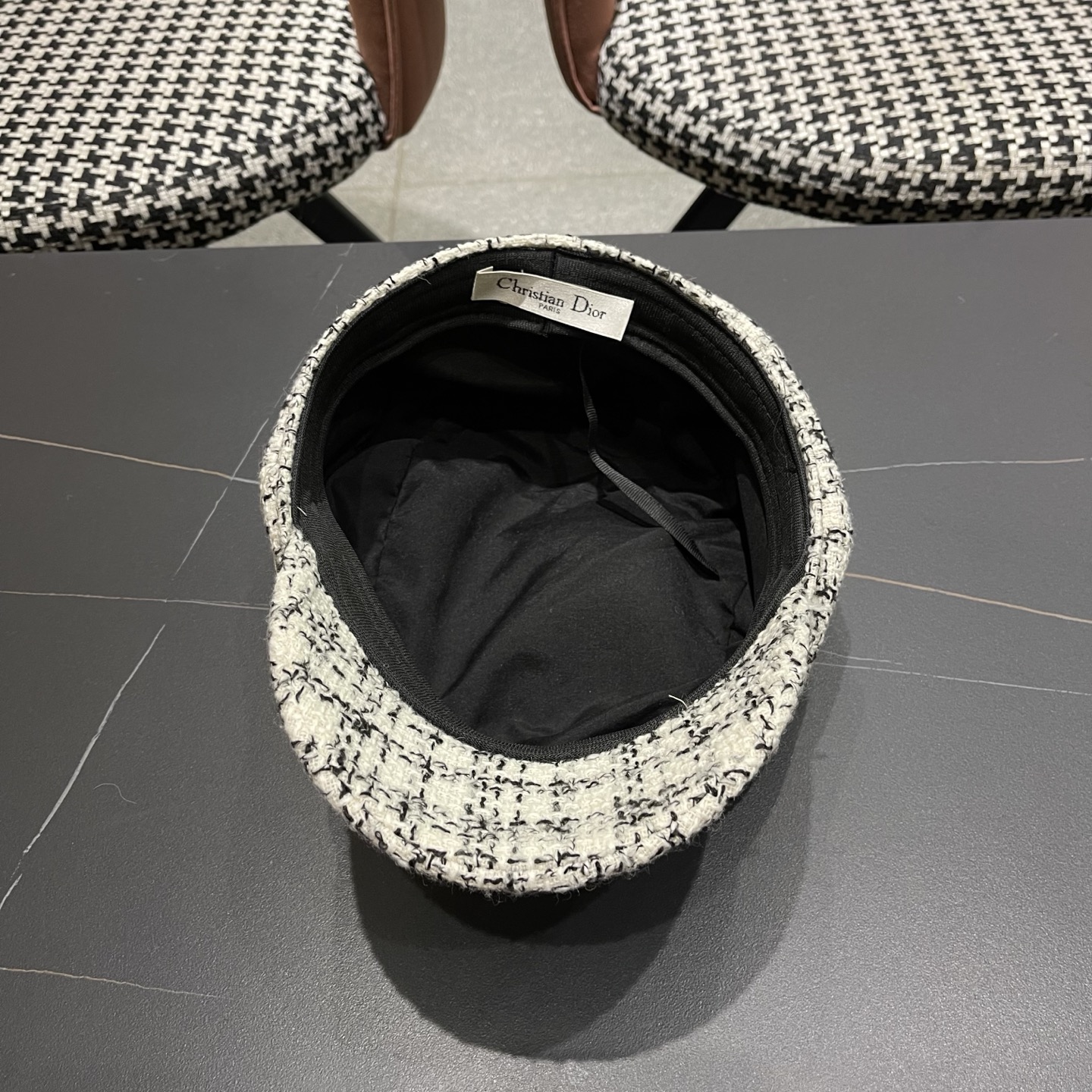 迪奥韩版八角帽子女士格子鸭舌帽秋天学生画家帽贝雷帽