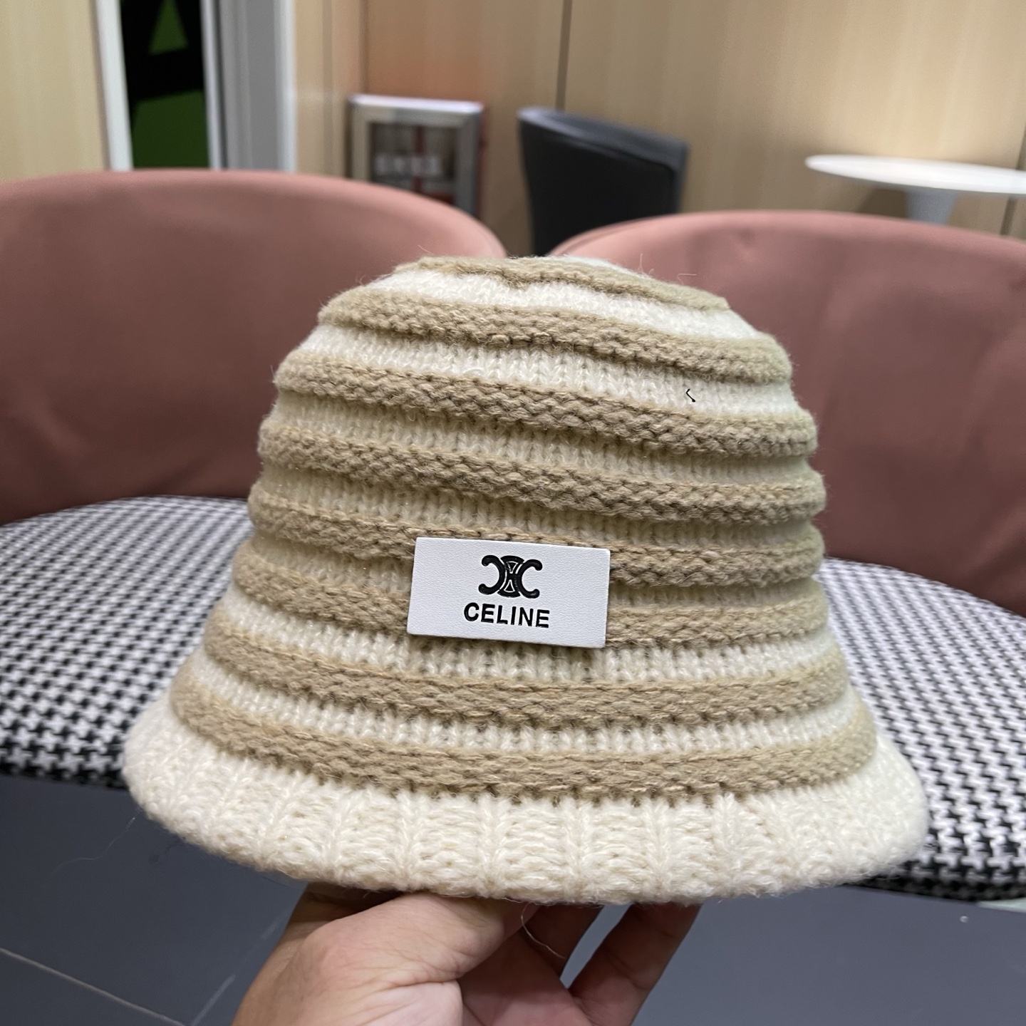 Celine 赛琳*定制版凯旋门羊羔毛盆帽女款水桶帽2025年爆款新款秋冬季帽子渔夫帽冬款