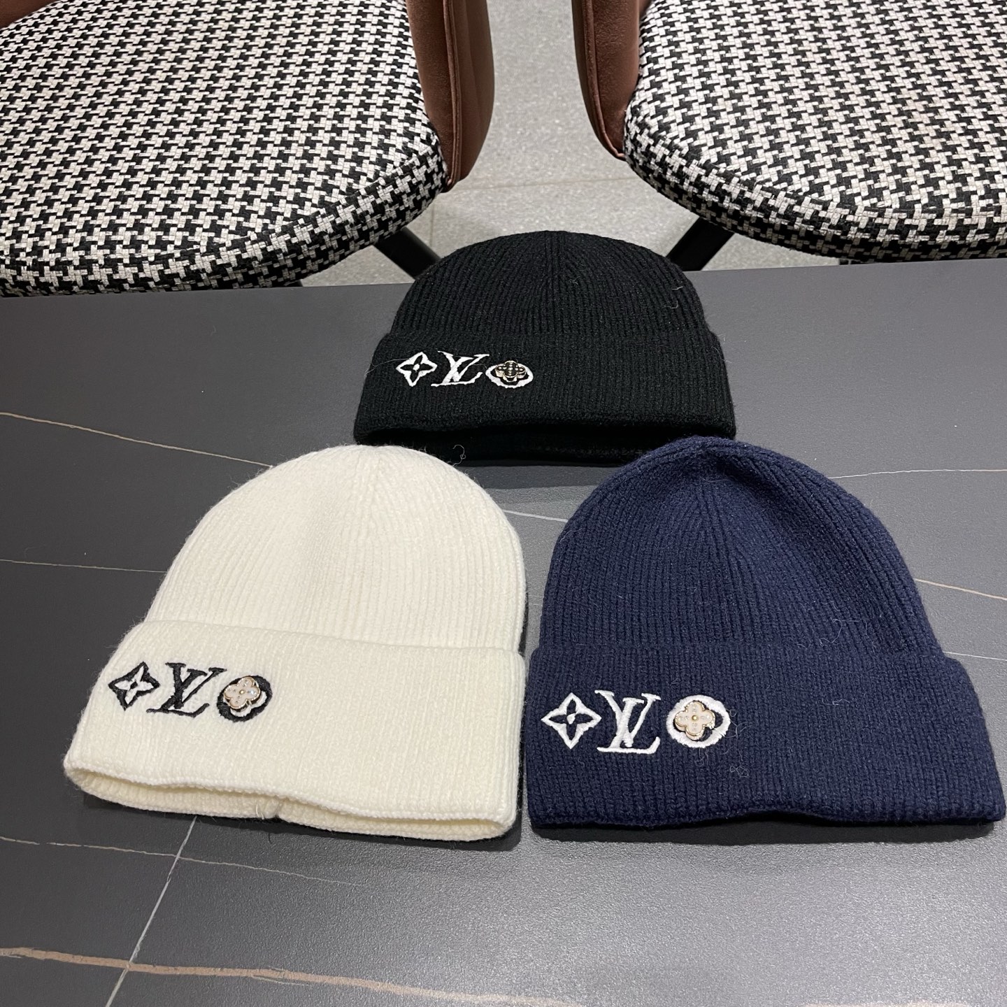 上新ꫛꫀꪝ ❥——❤LV 路易威登新品原单毛线帽 刺绣工艺 爆款