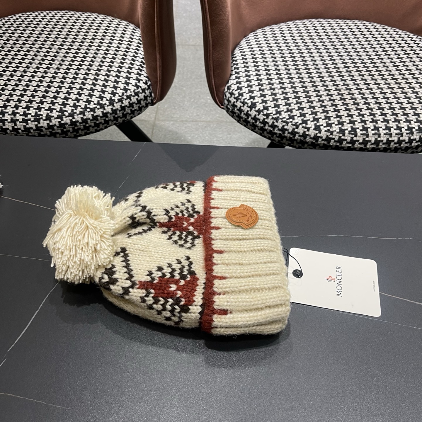 👒蒙‌口Moncler👒 针织帽毛线帽女新款秋冬季大头围显脸小月子冷帽保暖加厚护耳