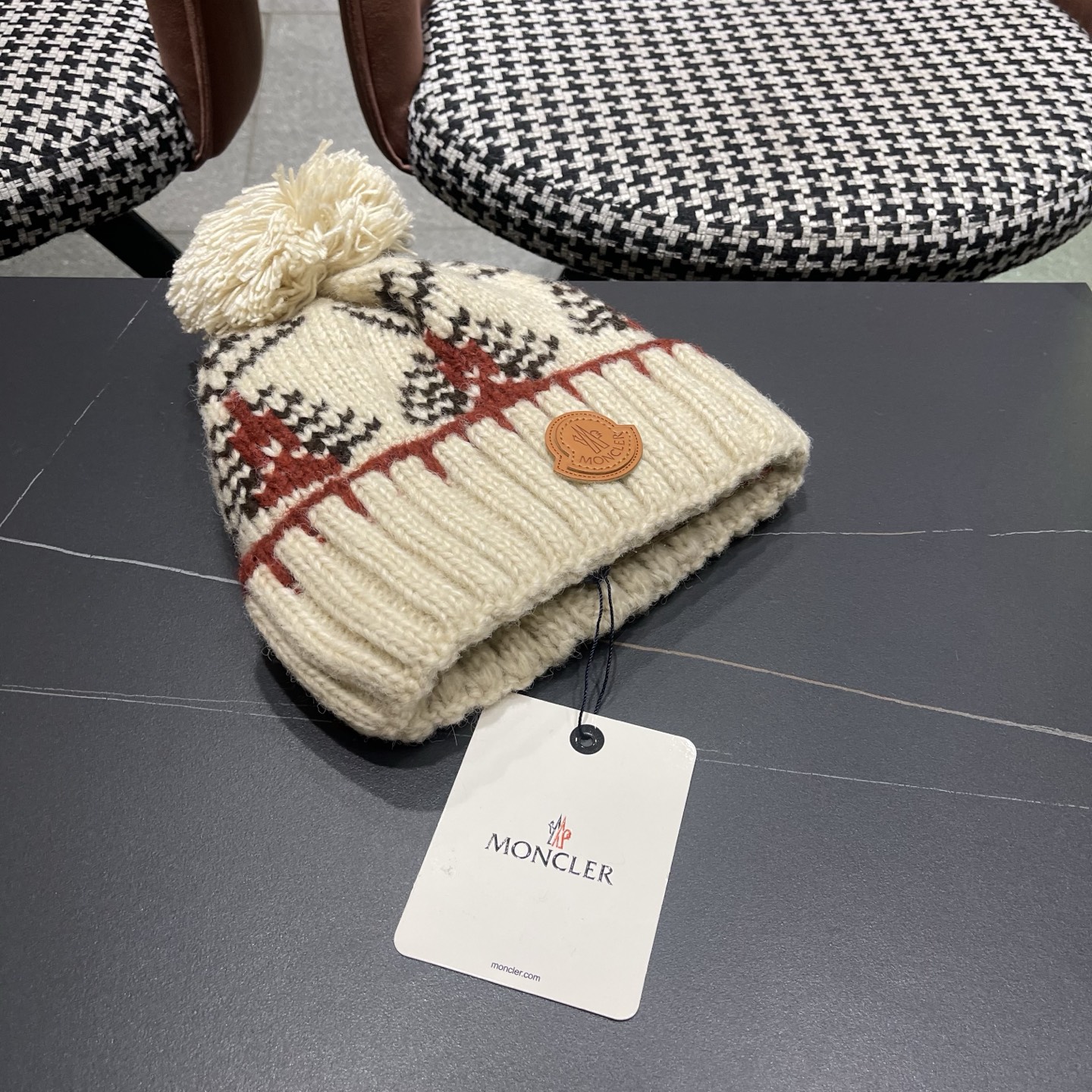 👒蒙‌口Moncler👒 针织帽毛线帽女新款秋冬季大头围显脸小月子冷帽保暖加厚护耳