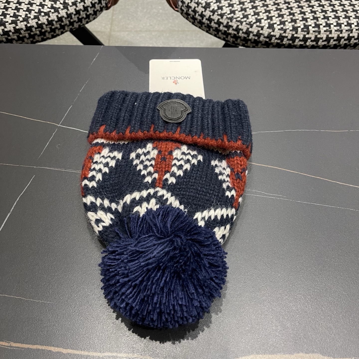 👒蒙‌口Moncler👒 针织帽毛线帽女新款秋冬季大头围显脸小月子冷帽保暖加厚护耳