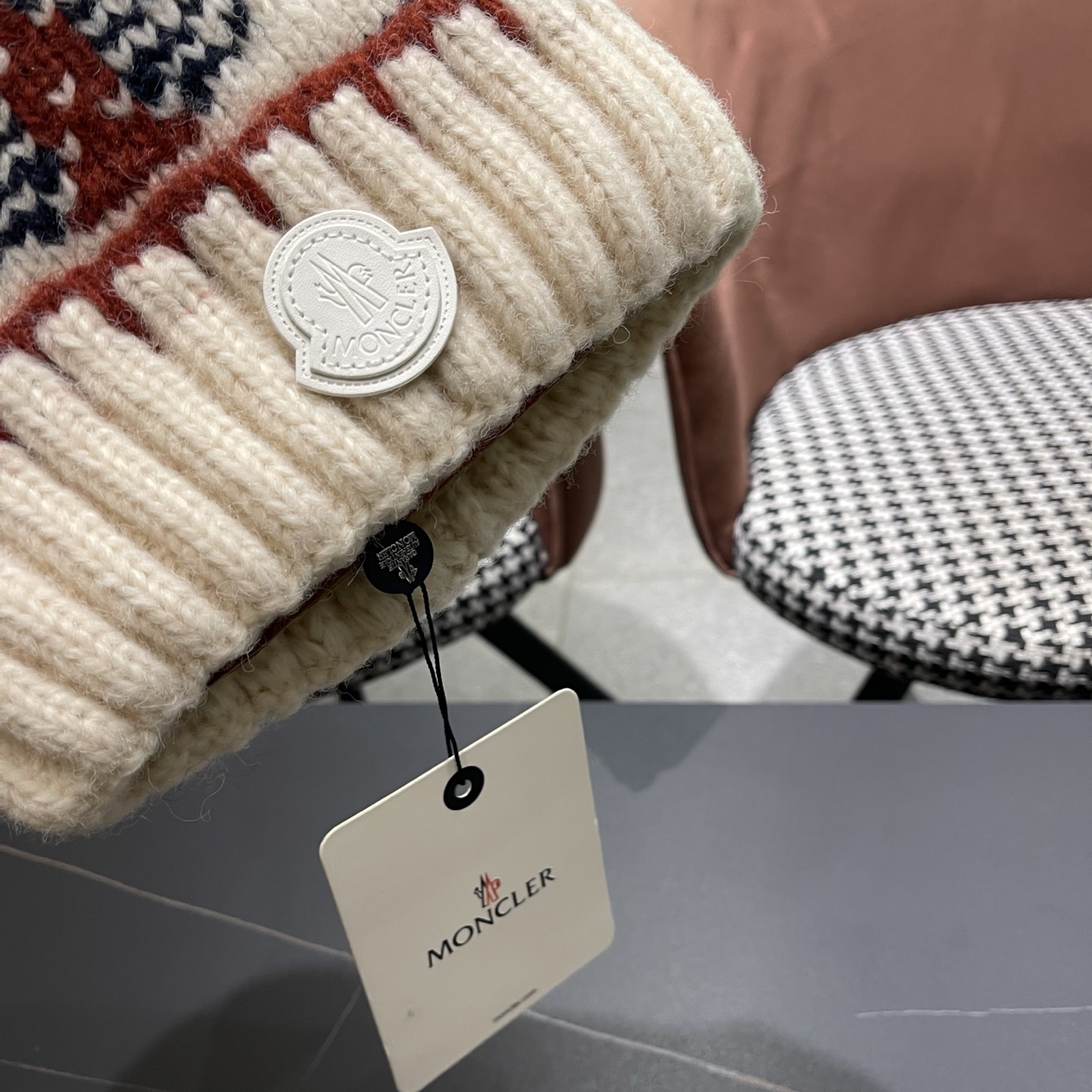 👒蒙‌口Moncler👒 针织帽毛线帽女新款秋冬季大头围显脸小月子冷帽保暖加厚护耳