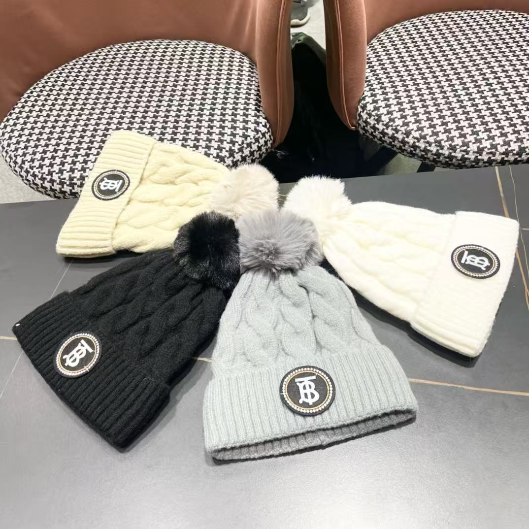 【BURBERRY巴宝莉】2024秋冬新款针织毛线帽，男女款大牌设计～秋冬穿搭必备