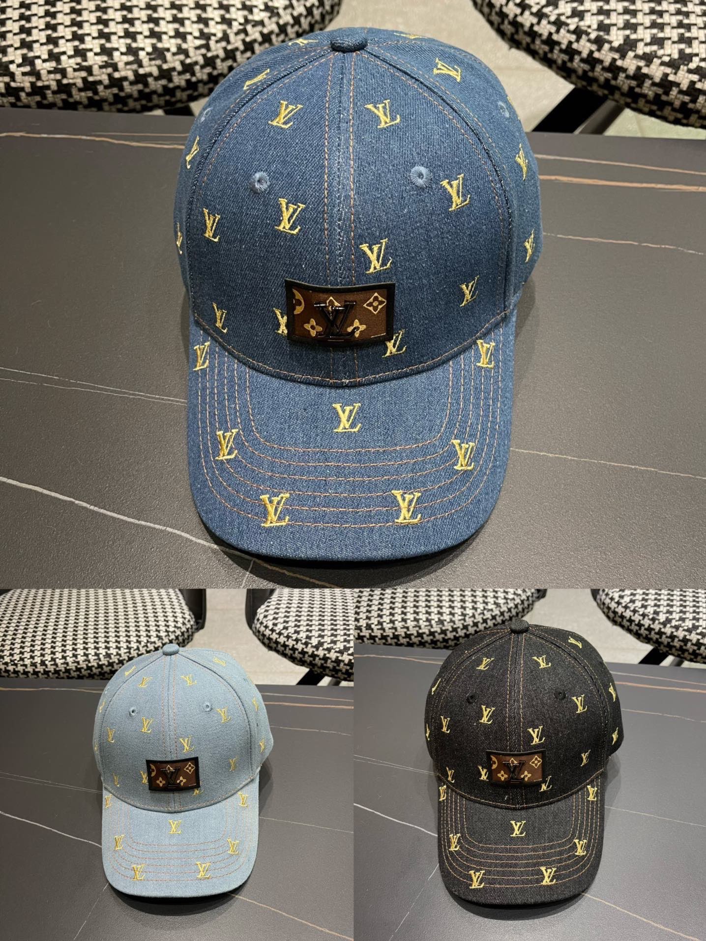 👒LouiVuittonLV👒2024新款专柜新款路易威登家刺绣棒球帽，简单大方 男女通用遮阳帽，男女通