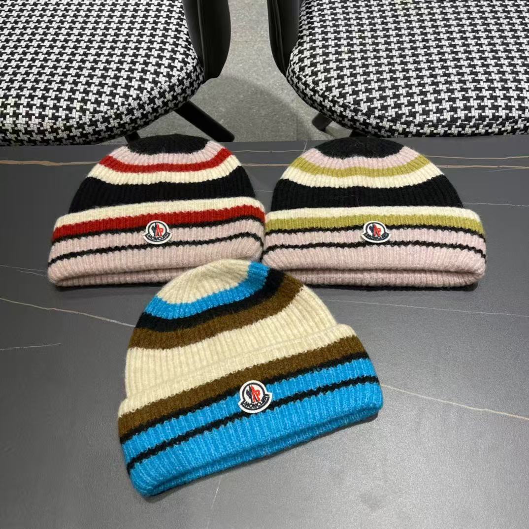 【MONCLER蒙口】秋冬新款韩版毛线帽，出街超好搭配！