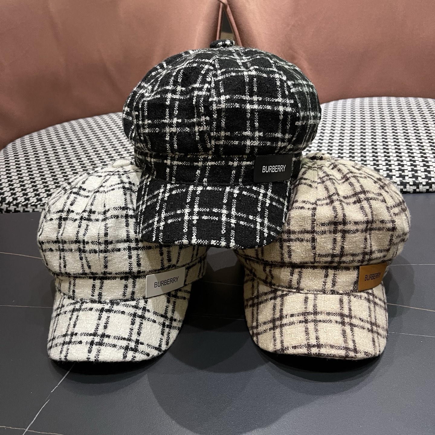 巴宝莉Burberry英伦风贝雷帽子女款2025新款时尚百搭画家帽日系显脸小鸭舌八角帽