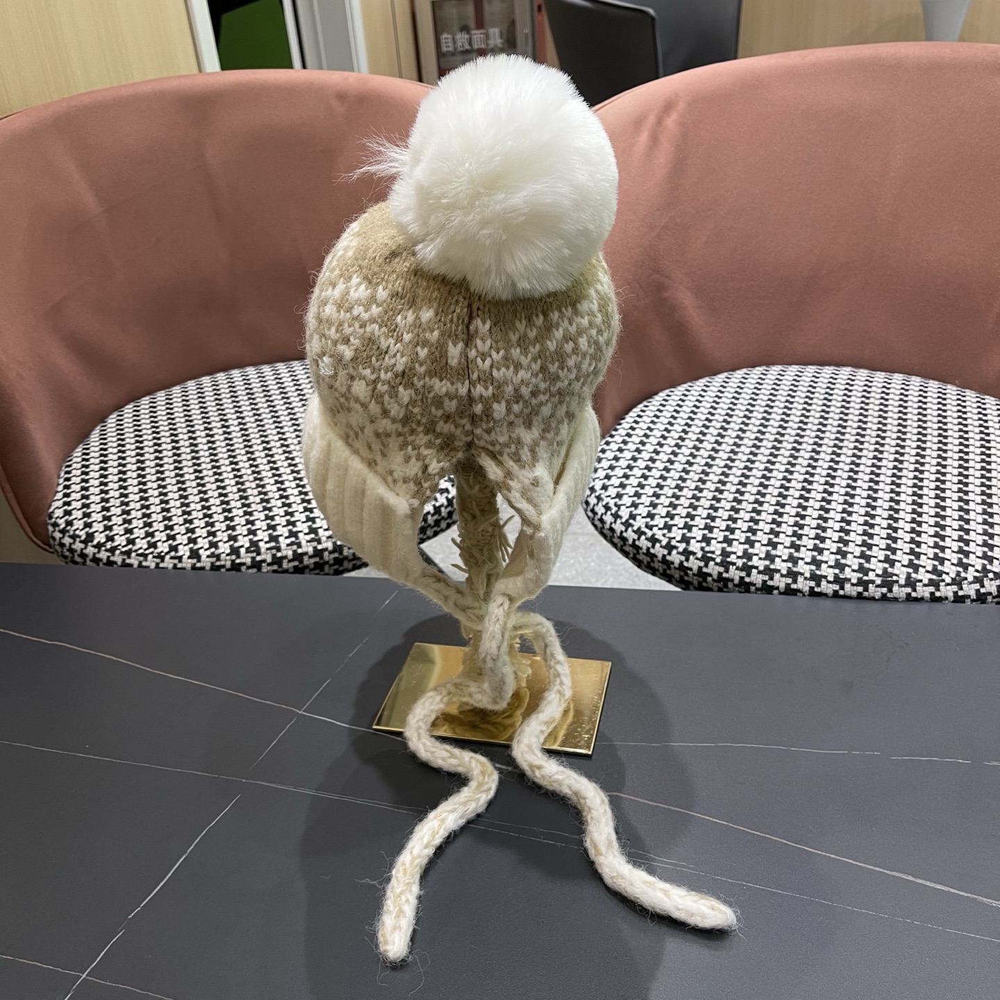 蒙口MONCLER 慵懒风针织帽女冬季保暖巴拉克拉法秋冬天帽子堆堆毛绒毛线帽