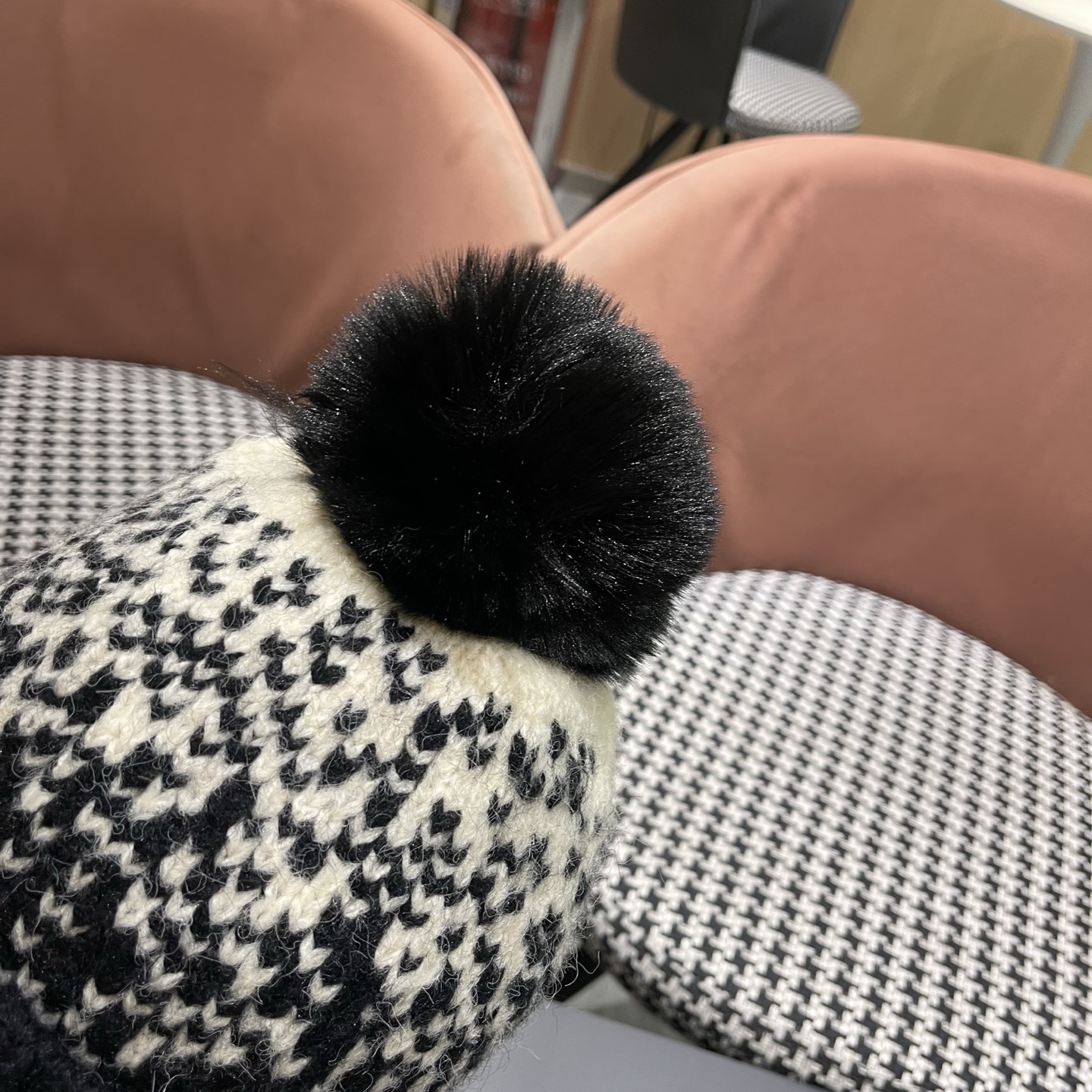 蒙口MONCLER 慵懒风针织帽女冬季保暖巴拉克拉法秋冬天帽子堆堆毛绒毛线帽