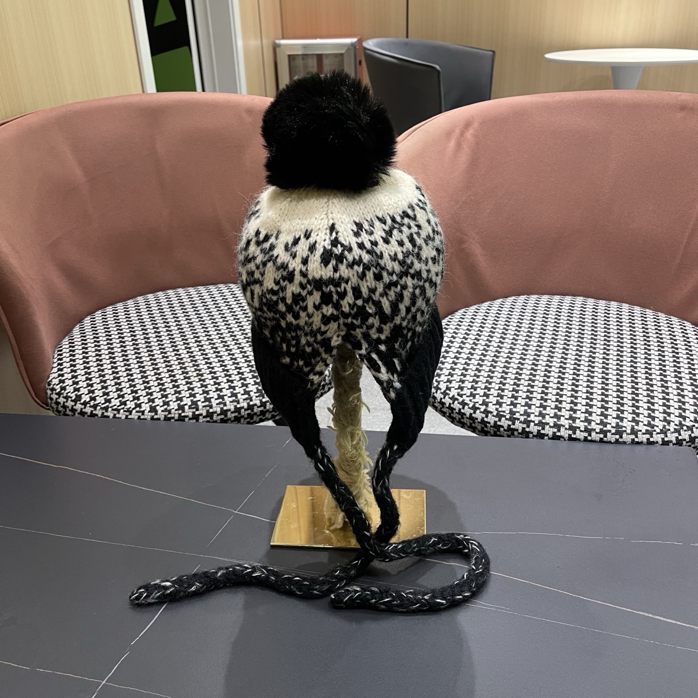 蒙口MONCLER 慵懒风针织帽女冬季保暖巴拉克拉法秋冬天帽子堆堆毛绒毛线帽