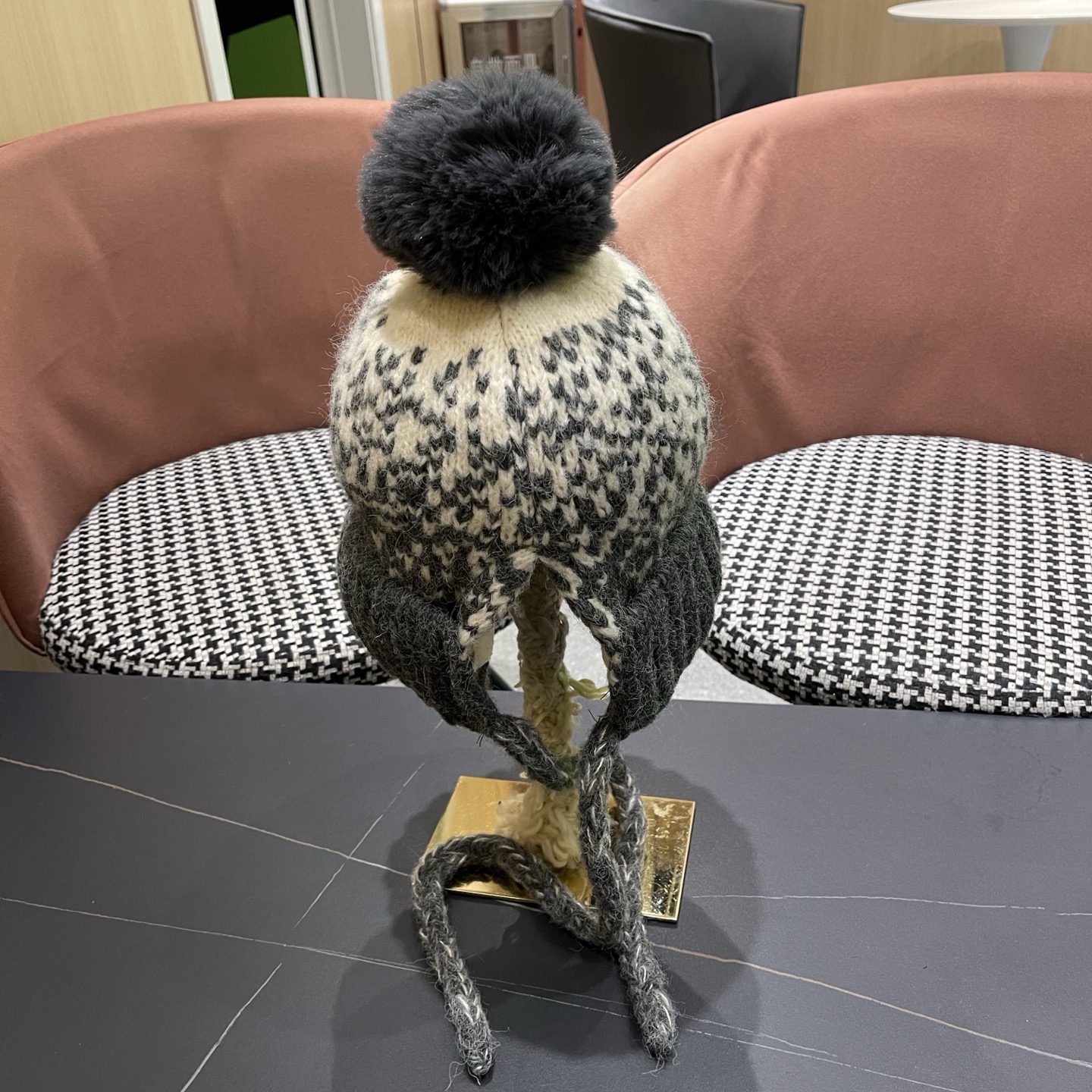 蒙口MONCLER 慵懒风针织帽女冬季保暖巴拉克拉法秋冬天帽子堆堆毛绒毛线帽