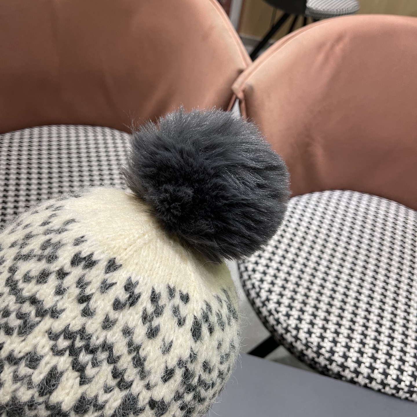 蒙口MONCLER 慵懒风针织帽女冬季保暖巴拉克拉法秋冬天帽子堆堆毛绒毛线帽