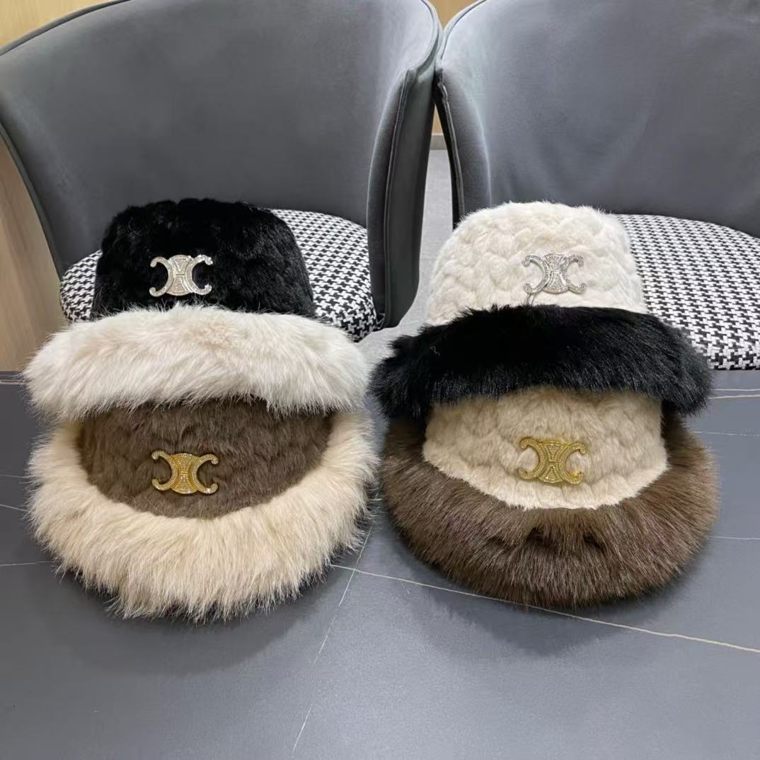 CELINE赛琳 简约秋冬款毛绒绒渔夫帽🧢日韩风格，随便搭配都超好看！出门旅游，绝对要入手的一款