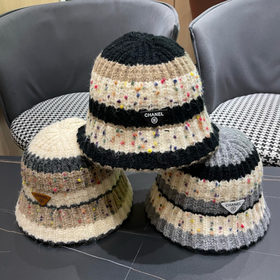 CHANEL香奈儿 2024秋冬新款针织渔夫帽大牌同款针织毛线帽出街超好搭配！