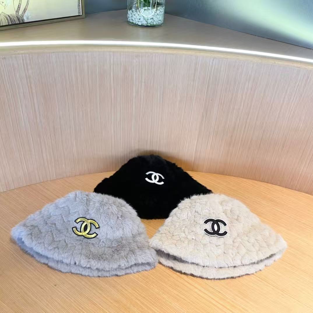 Chanel香奈儿 2024秋冬款渔夫帽毛绒保暖韩版百搭显脸小