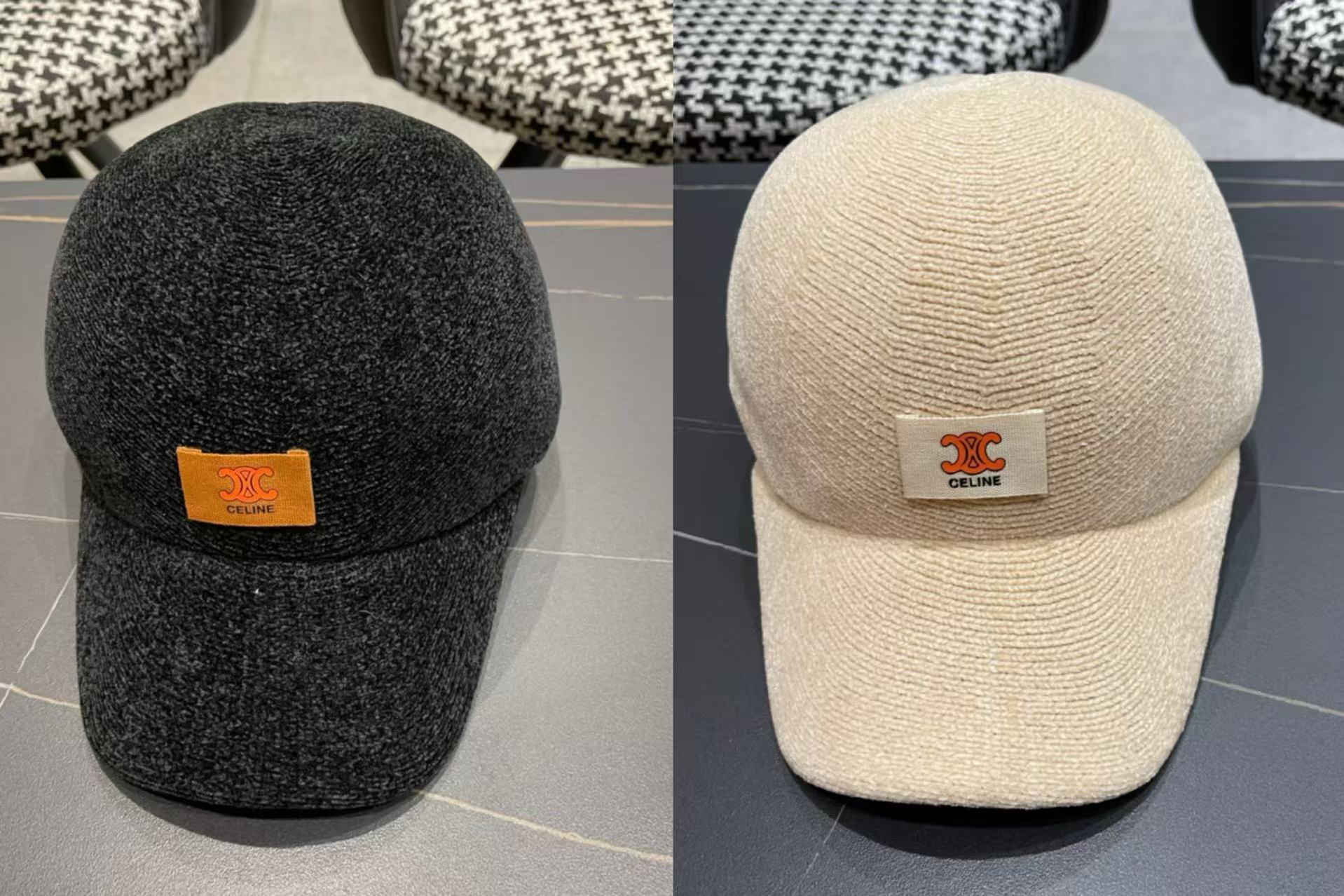 CELINE 赛琳ss新款早秋毛毛棒球帽🧢帽型完全按照定做。凯旋门图案章仔区别市面版本，