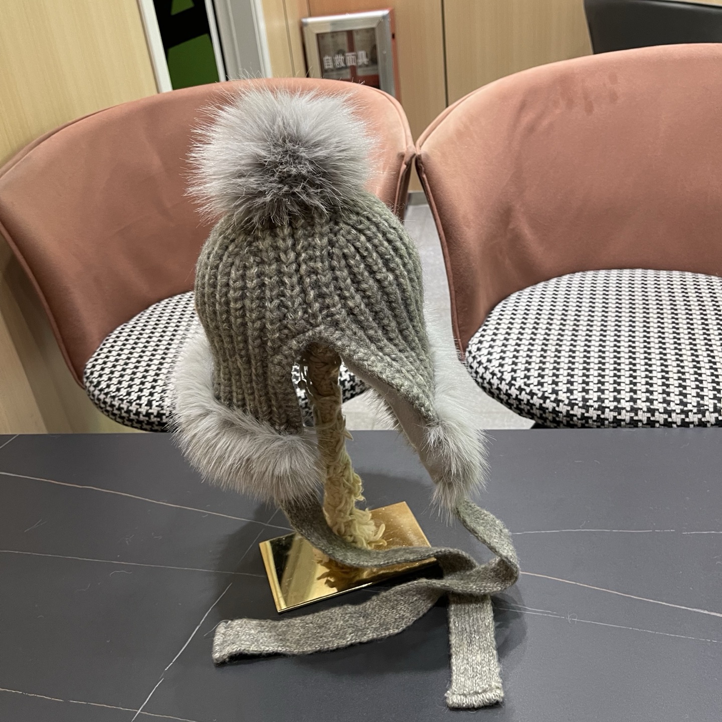 香奈儿CHANEL 2025新款韩版花朵刺绣针织护耳帽女秋冬季加厚保暖毛线套头帽潮