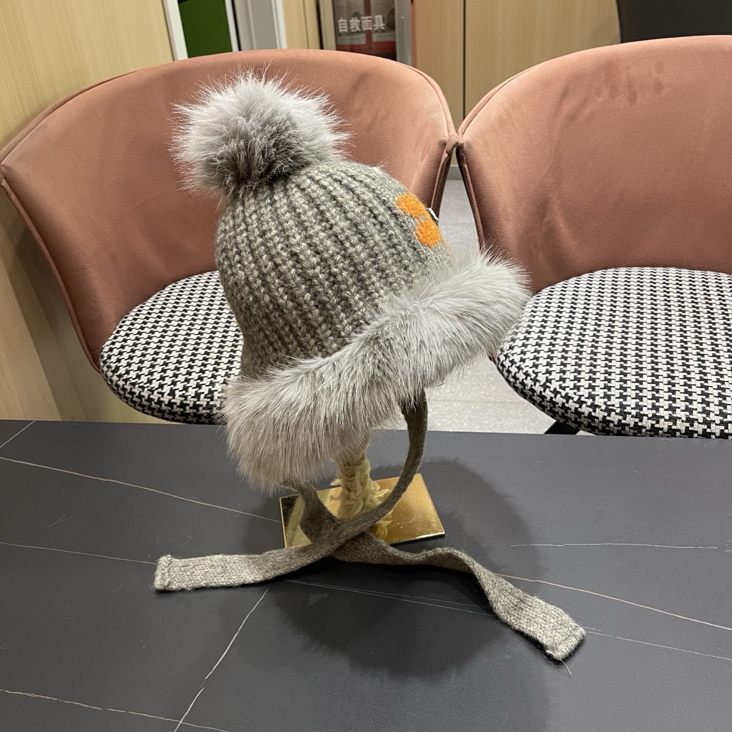 香奈儿CHANEL 2025新款韩版花朵刺绣针织护耳帽女秋冬季加厚保暖毛线套头帽潮