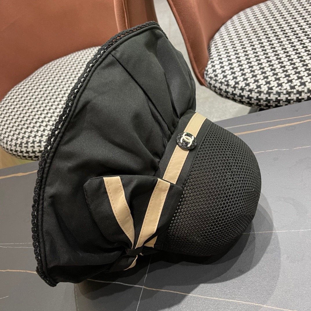 CHANEL 香奈儿 2025早春新款韩版蝴蝶结防紫外线大帽檐渔夫帽 全新立体，精致无暇！做工细致，独家