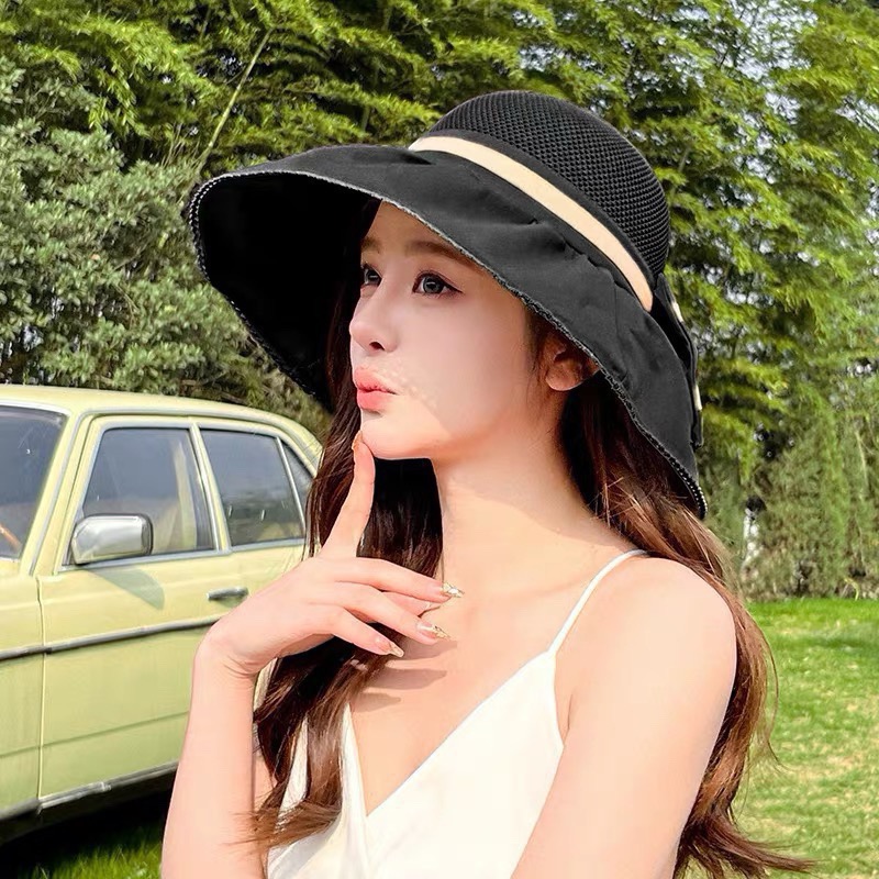 CHANEL 香奈儿 2025早春新款韩版蝴蝶结防紫外线大帽檐渔夫帽 全新立体，精致无暇！做工细致，独家