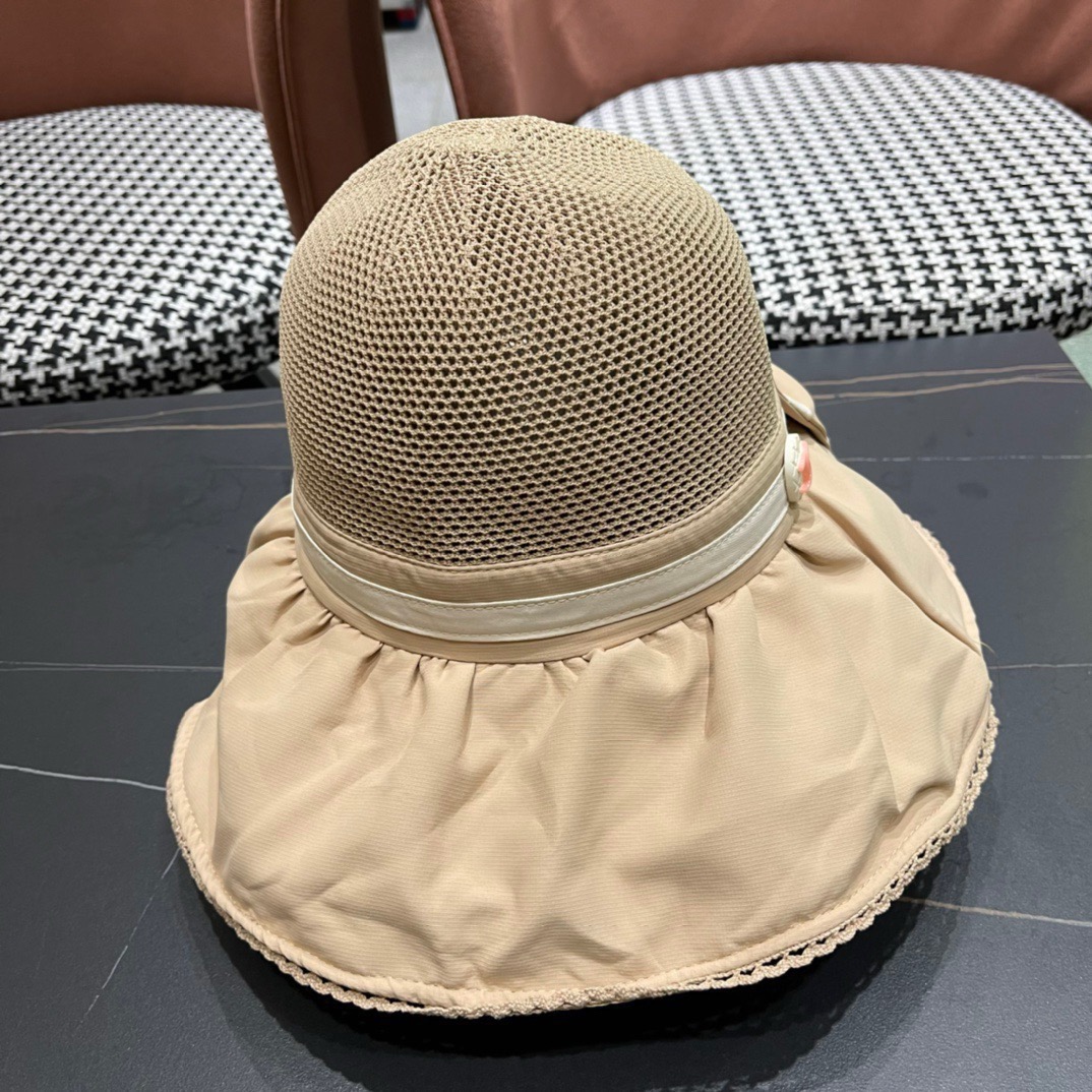 CHANEL 香奈儿 2025早春新款韩版蝴蝶结防紫外线大帽檐渔夫帽 全新立体，精致无暇！做工细致，独家