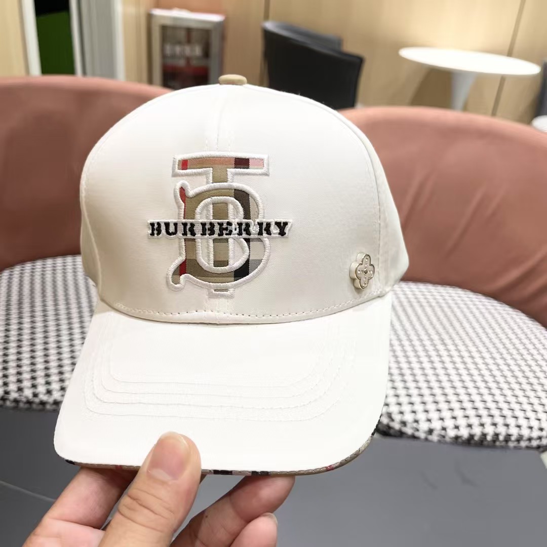 【巴宝莉BURBERRY】🌸官网同步上线🎊 韩版新款英伦风定制款1:1原单品质 男女通用棒球帽 美邦工艺