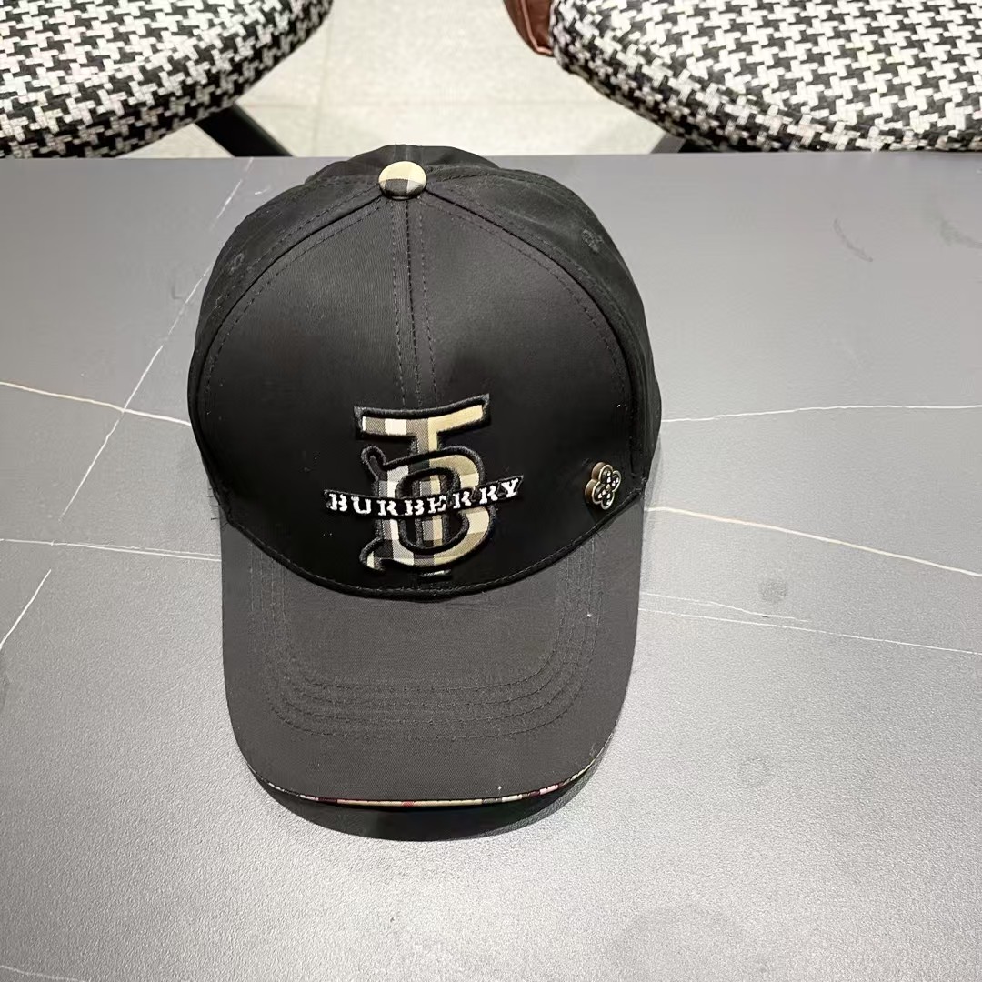 【巴宝莉BURBERRY】🌸官网同步上线🎊 韩版新款英伦风定制款1:1原单品质 男女通用棒球帽 美邦工艺