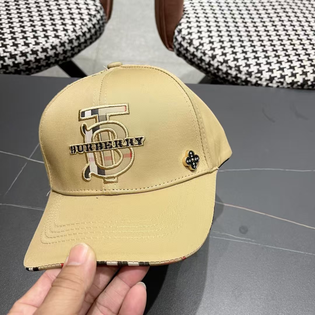 【巴宝莉BURBERRY】🌸官网同步上线🎊 韩版新款英伦风定制款1:1原单品质 男女通用棒球帽 美邦工艺