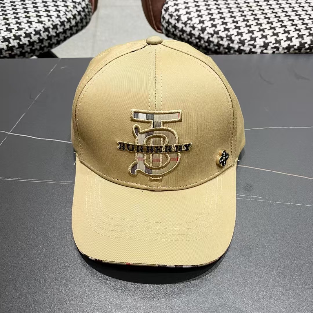 【巴宝莉BURBERRY】🌸官网同步上线🎊 韩版新款英伦风定制款1:1原单品质 男女通用棒球帽 美邦工艺