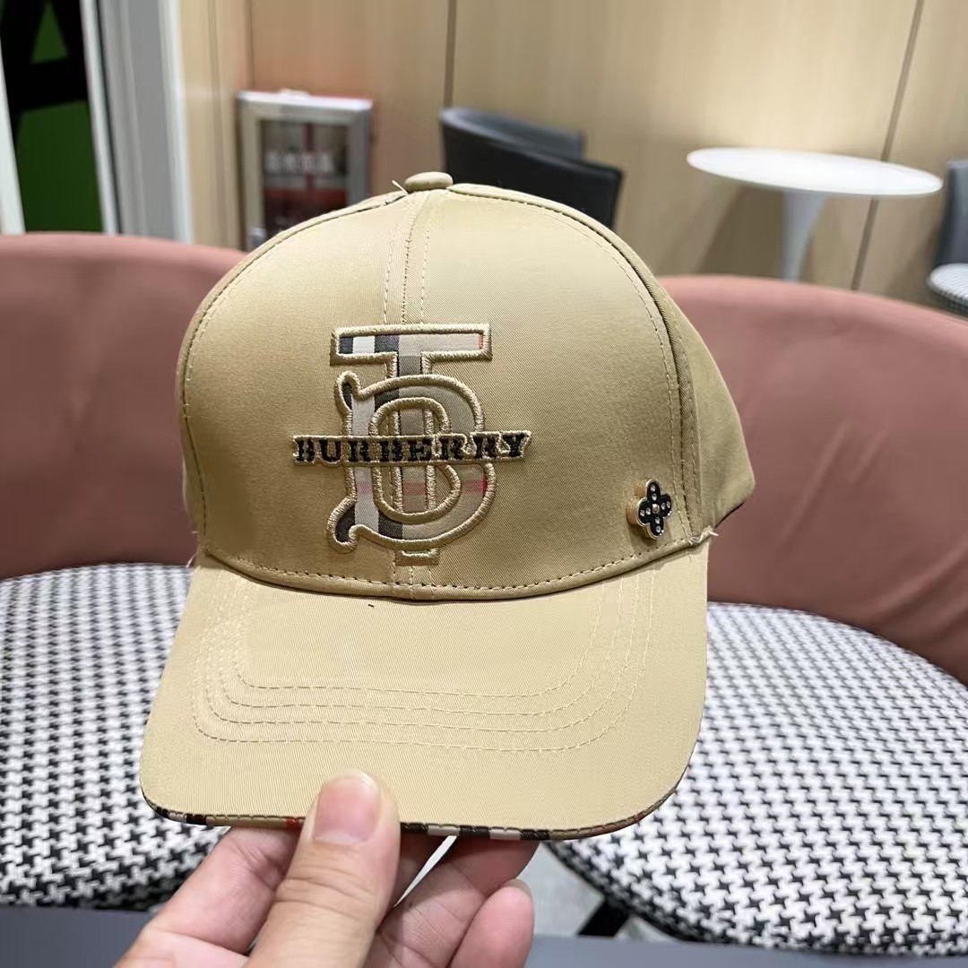 【巴宝莉BURBERRY】🌸官网同步上线🎊 韩版新款英伦风定制款1:1原单品质 男女通用棒球帽 美邦工艺