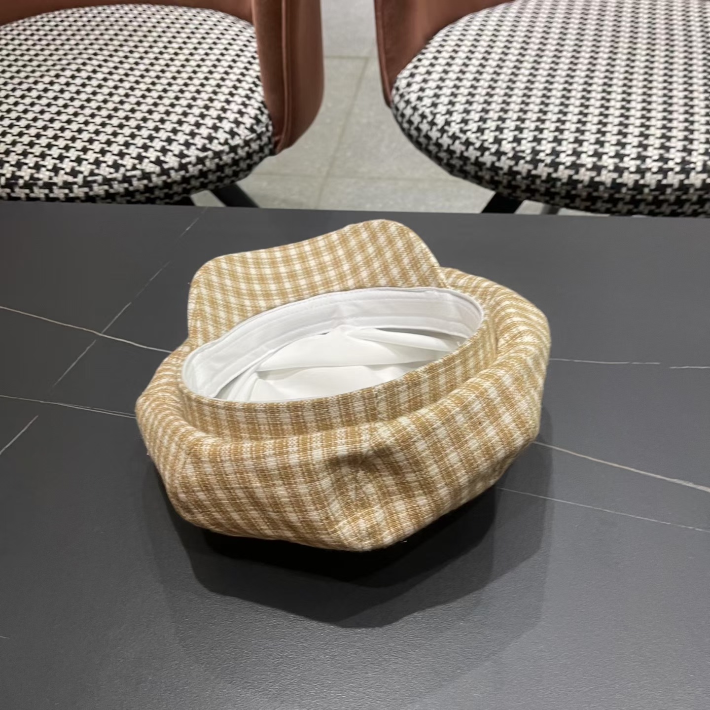 Lv路易威登 日韩系格纹八角帽女休闲复古时尚百搭贝雷帽渔春秋夏季文艺画家帽