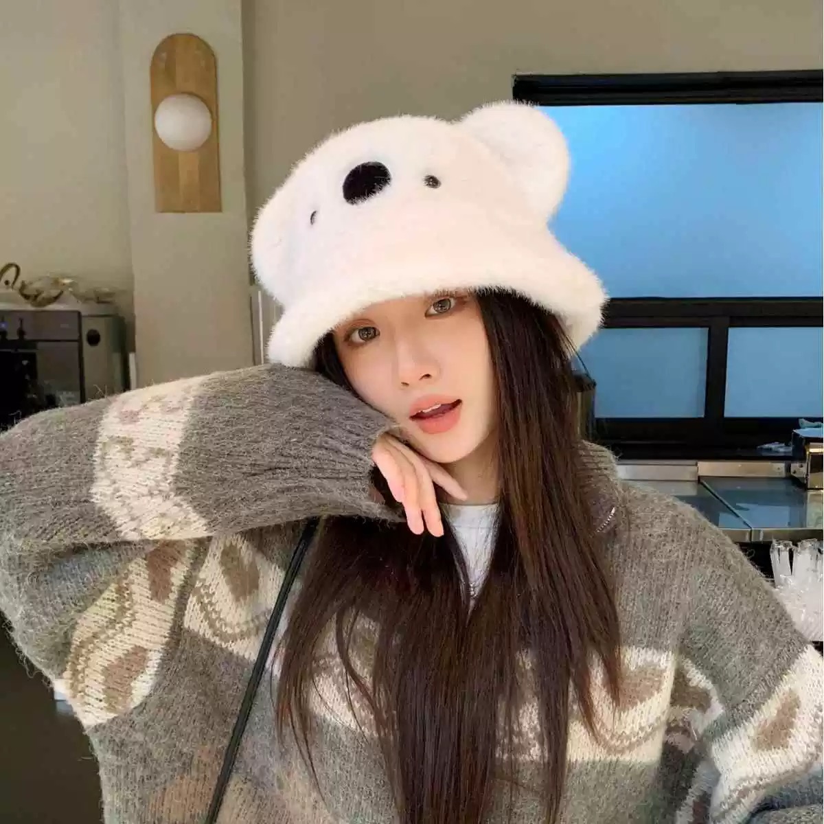 NO:604903,CHANEL Chanel 2025 Autumn and Winter New Cute Bear Plush Hat Women Korean Version Plus Velvet Ear Guards Warm Fashion Basin Hat Fisherman Hat Baseball Cap Knitted Hat, Hat, chanel, chanel, espadrilles, hats19860909CHANEL 香奈儿 2025年秋冬季新款可爱小熊毛绒帽子女韩版加绒护耳保暖时尚盆帽帽子渔夫帽棒球帽针织帽,帽子,chanel,chanel,espadrilles,hats,hat