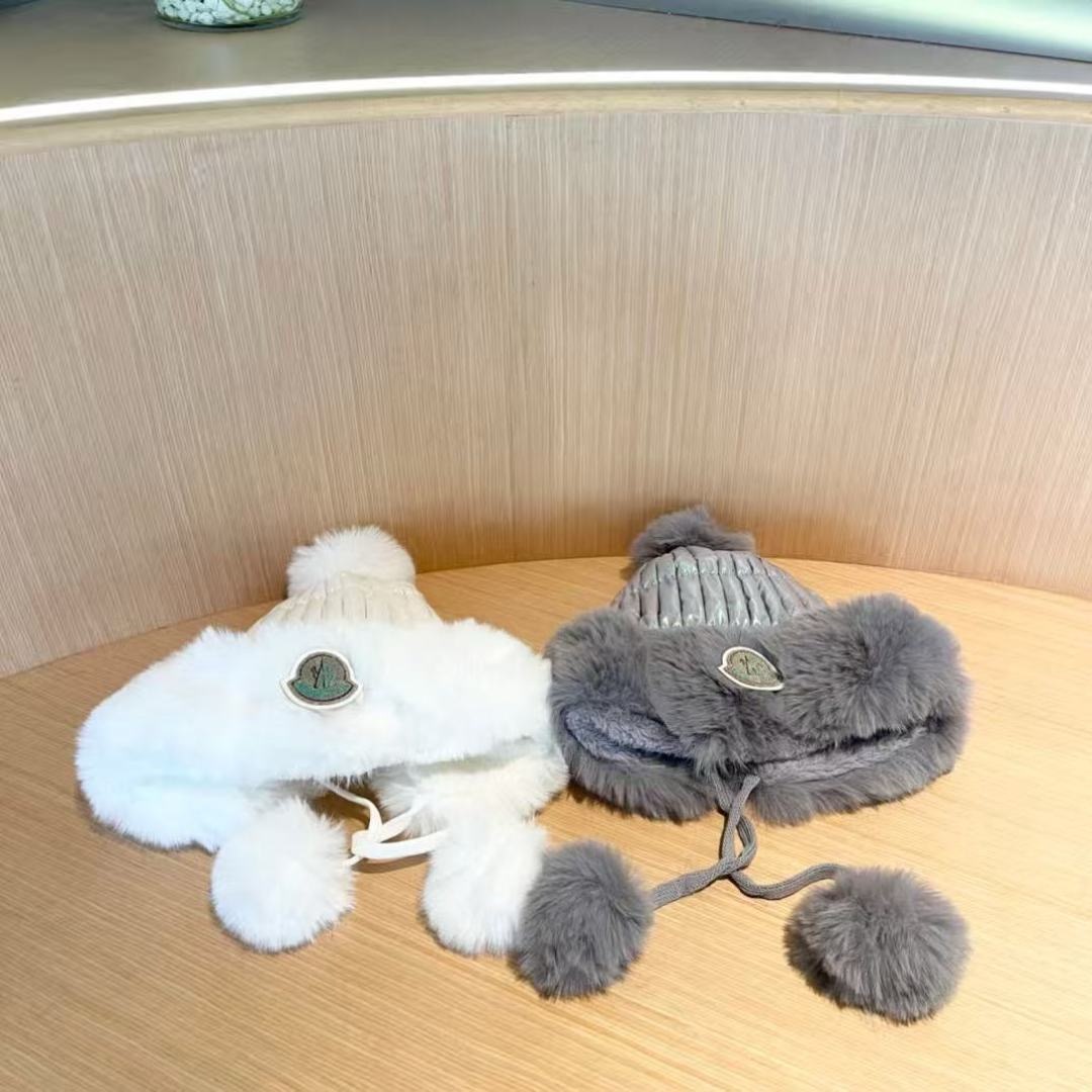 P120 moncler蒙口2025新款冬保暖羽绒加棉雷锋帽,加厚女防风寒护耳帽子东北加厚骑行帽