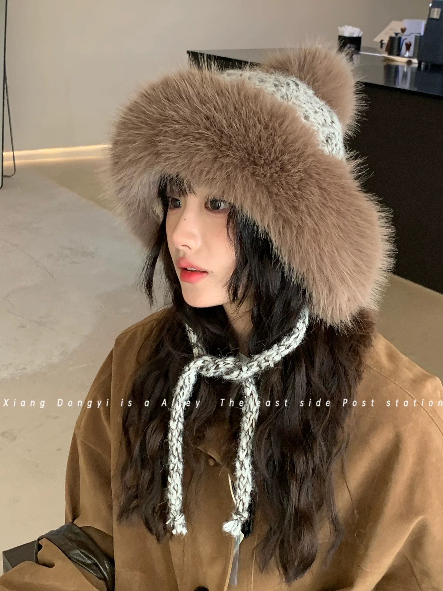 NO:617517,MONCLER (Mouth Mouth) Korean Plush Lei Feng Hat Women's Winter Warmth Plush Ear Protection Hat Shows Face Small Big Head Circumference Plush Princess Hat Cute Hat Fisherman Hat Baseball Cap Knitted Hat, Hat, Moncler, espadrilles, hats19860909MONCLER（蒙口）韩版毛绒雷锋帽女冬季保暖加绒护耳 帽显脸小大头围毛绒公主帽可爱帽子渔夫帽棒球帽针织帽,帽子,Moncler,espadrilles,hats,hat