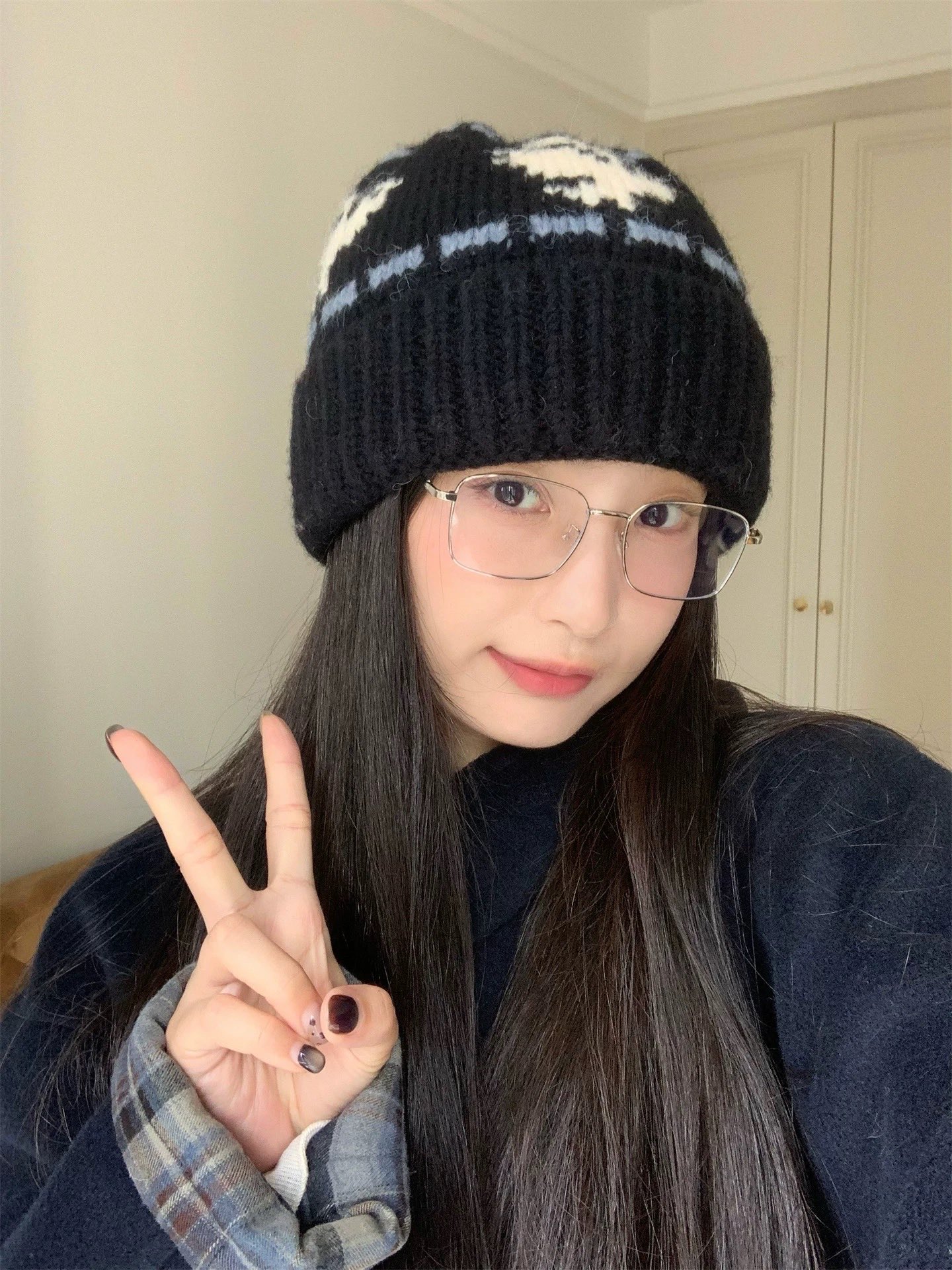 p75 蒙口Moncler 新款费尔岛提花复古针织帽女秋冬户外加
厚保暖时尚百搭套头毛线帽