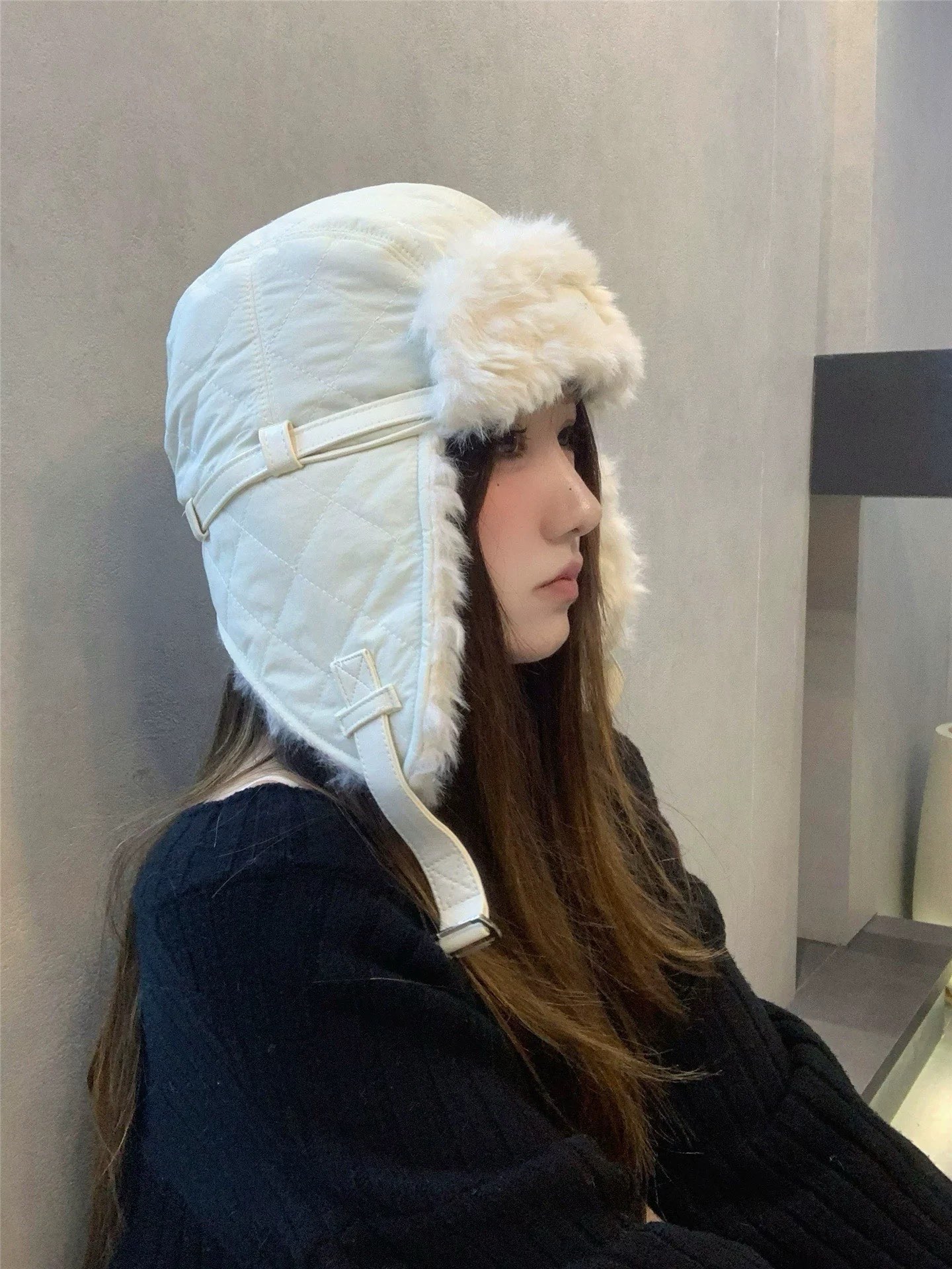 Lv路易威登 东北真买抗寒保暖雷锋帽女冬李加绒 加厚护耳飞行帽户外骑车滑雪帽