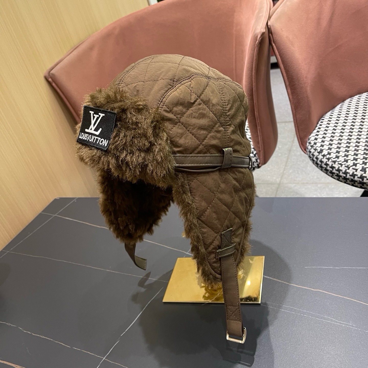 Lv路易威登 东北真买抗寒保暖雷锋帽女冬李加绒 加厚护耳飞行帽户外骑车滑雪帽