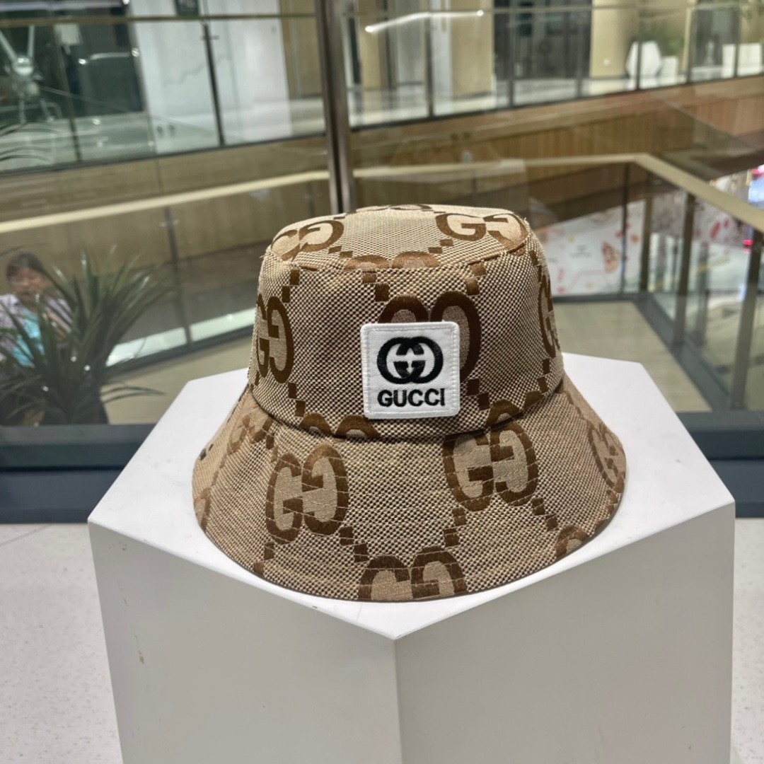 p80 GUCCI  古奇 新款韩版原单可爱小熊熊渔夫帽🧢高品质，休闲风格，低調奢華，超级时尚的颜色，潮流百搭