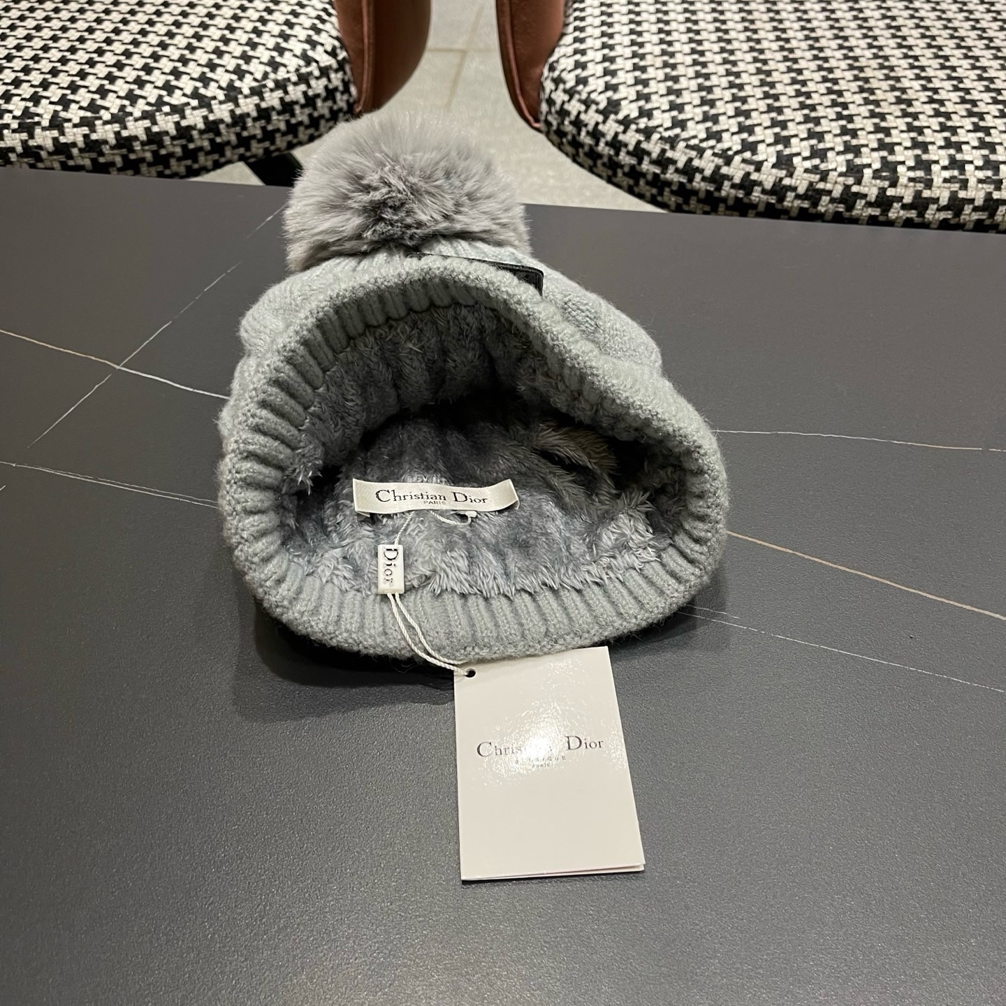 迪奥Dior〽️毛线帽2026女秋冬韩版百搭日系保暖针织帽ins潮牌加厚护耳冷帽子