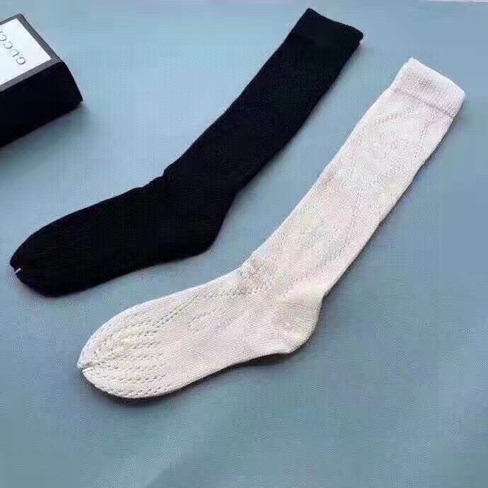 古奇Gucci 2025网眼镂空字母菱形格欧美走秀小腿袜复古网红ins潮牌女