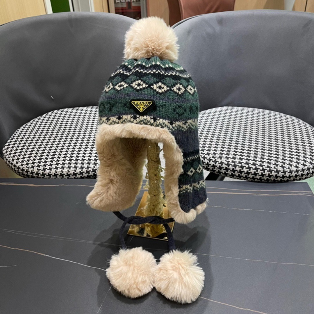 NO:643444,Prada prada winter ear protection thunder hat plus velvet thickened female cute Japanese warm hat hat fisherman hat baseball cap knitted hat, hat, prada, prada, espadrilles, hats19860909普拉达prada 冬款护耳雷锋帽加绒加厚女可爱日系保暖帽子帽子渔夫帽棒球帽针织帽,帽子,prada,prada,espadrilles,hats,hat