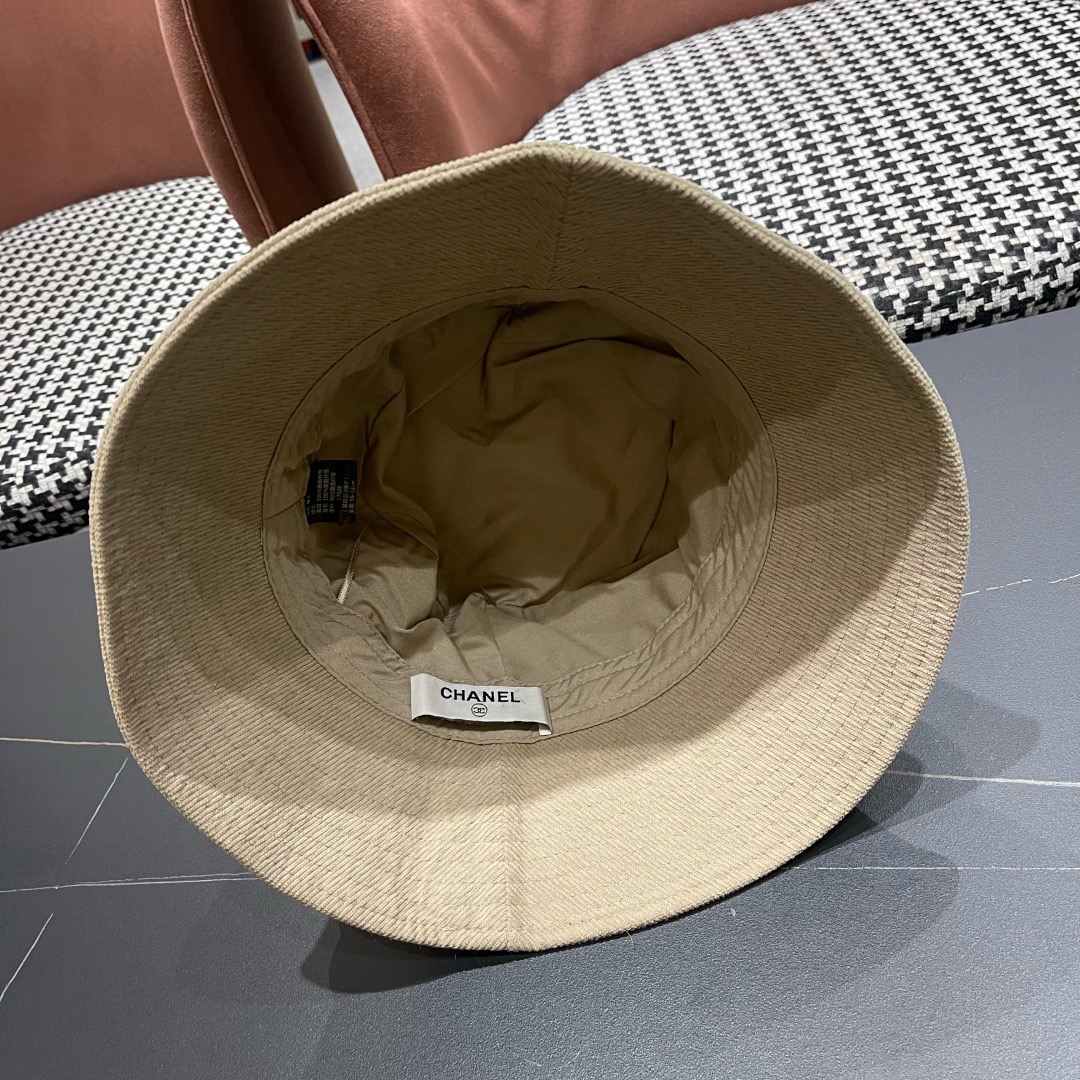 香奈儿CHANEL早秋冬款渔夫帽女防紫外线遮阳帽大头围太阳盆帽潮