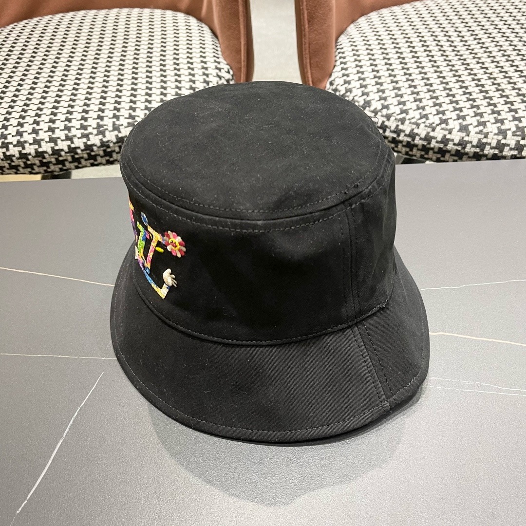 Lv 路易威登新新款渔夫帽女春秋百搭盆帽男休闲遮阳帽子潮牌字母刺绣
