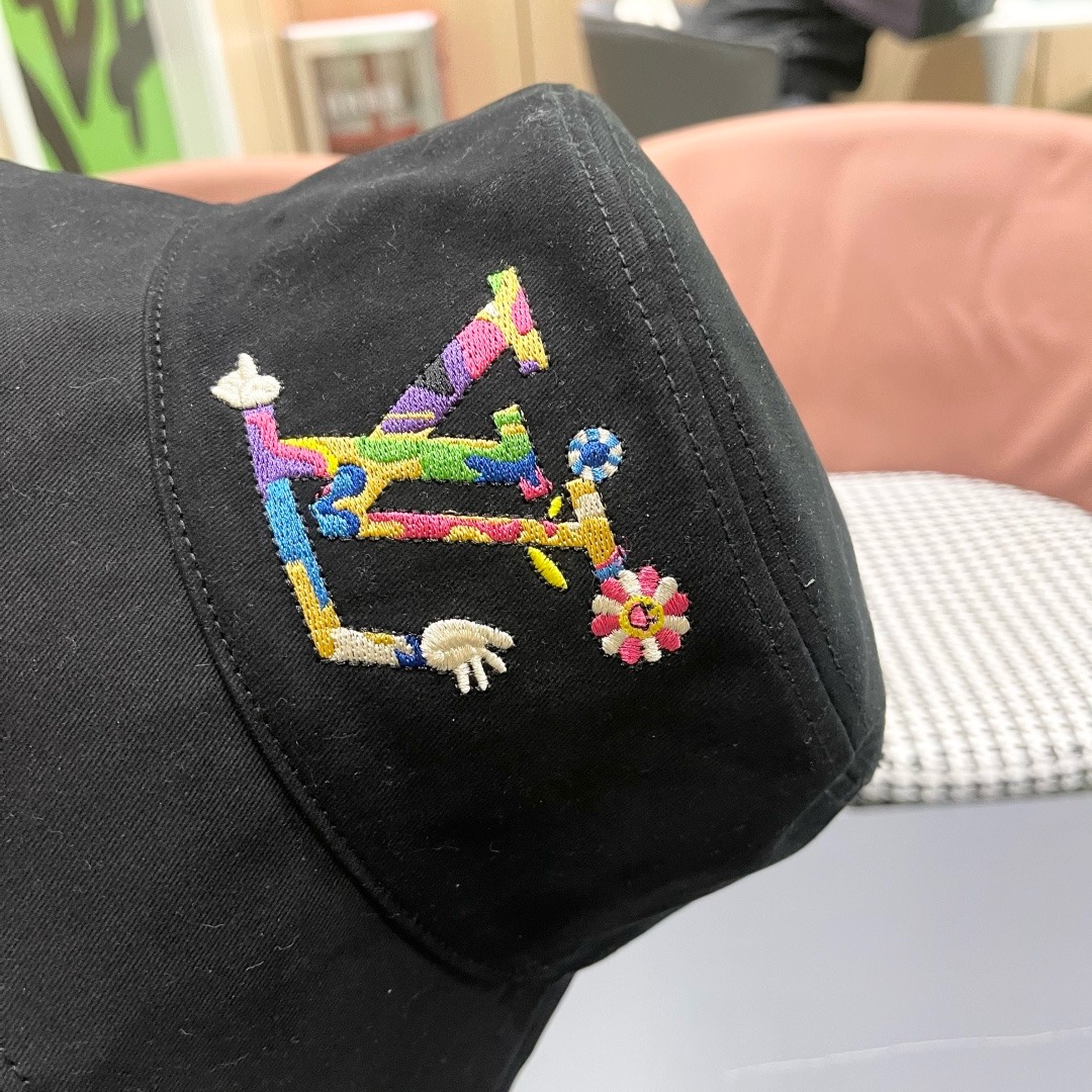 Lv 路易威登新新款渔夫帽女春秋百搭盆帽男休闲遮阳帽子潮牌字母刺绣