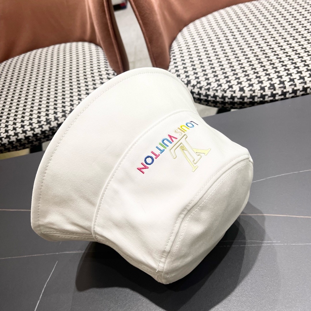 Lv 路易威登新新款渔夫帽女春秋百搭盆帽男休闲遮阳帽子潮牌字母刺绣