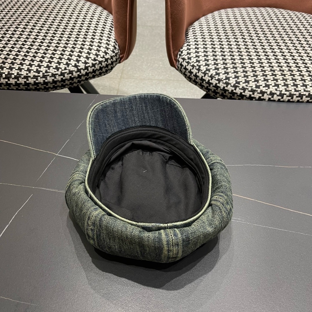 蒙口 2025新款韩版复古水洗牛仔贝雷帽女英伦风八角帽春夏时尚画家帽显脸小