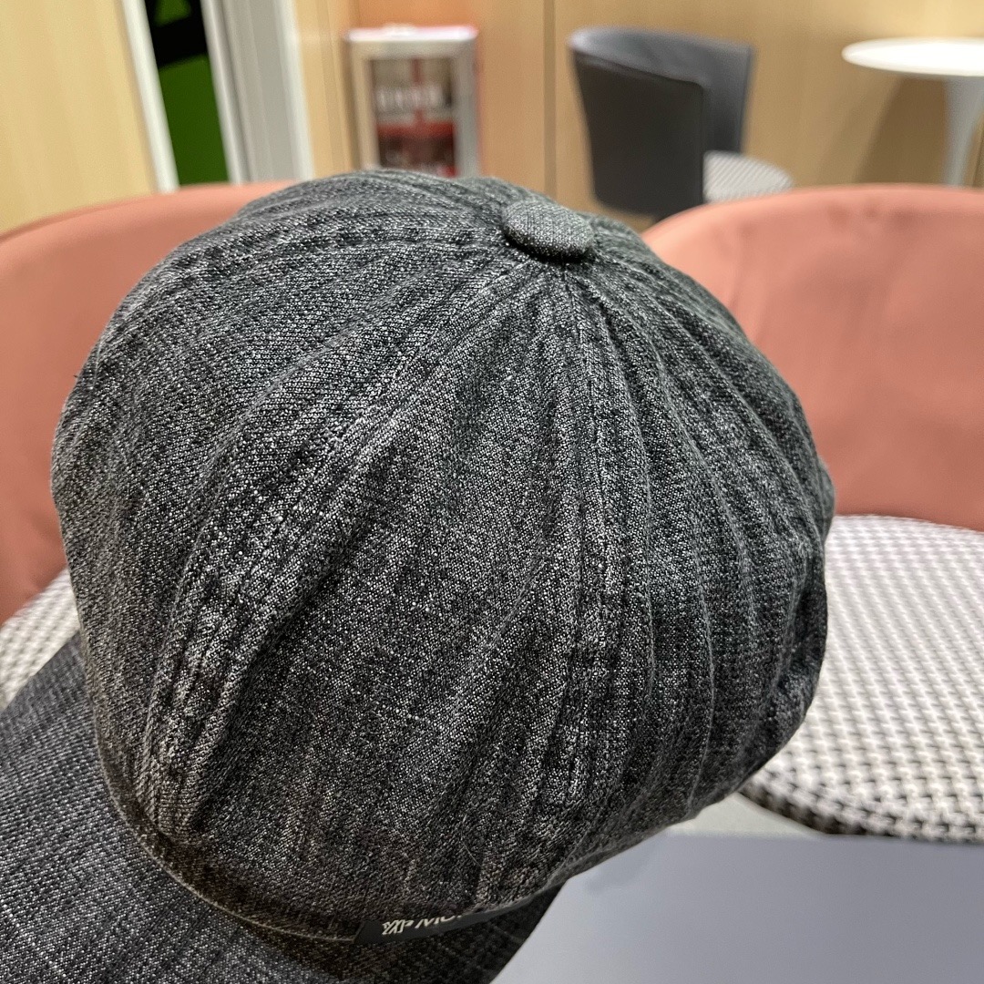 蒙口 2025新款韩版复古水洗牛仔贝雷帽女英伦风八角帽春夏时尚画家帽显脸小